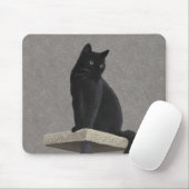 Tapis De Souris Pourcentage de chat noir (Avec souris)