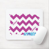 Tapis De Souris Pourpre 3 de zigzag (Avec souris)