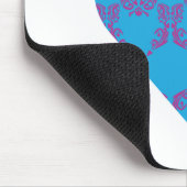 Tapis De Souris Pourpre-Aqua 3 de damassé (Coin)
