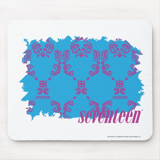 Tapis De Souris Pourpre-Aqua 4 de damassé (Devant)