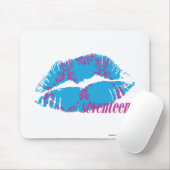 Tapis De Souris Pourpre-Aqua de damassé (Avec souris)