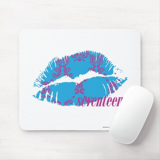 Tapis De Souris Pourpre-Aqua de damassé (Avec souris)