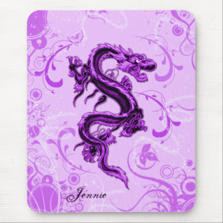 Tapis de souris pourpre de dragon d'imaginaire