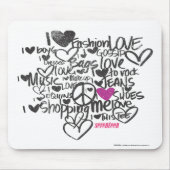 Tapis De Souris Pourpre de graffiti (Devant)