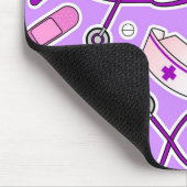 Tapis De Souris Pourpre de motif d'amour d'infirmière (Coin)