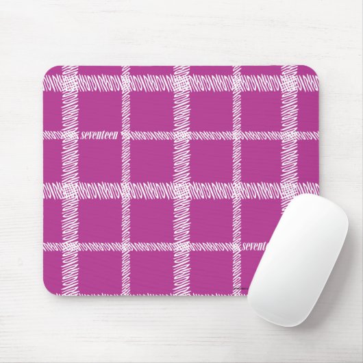 Tapis De Souris Pourpre de plaid (Avec souris)