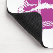 Tapis De Souris Pourpre de plaid (Coin)