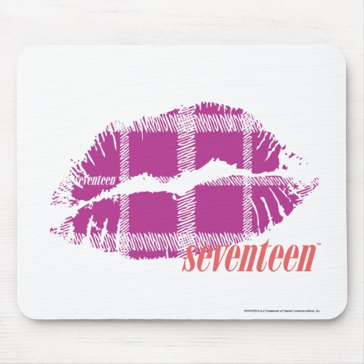 Tapis De Souris Pourpre de plaid (Devant)