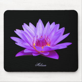 Tapis de souris pourpre décoré d'un monogramme de