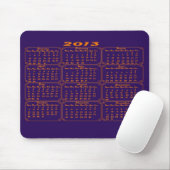 Tapis De Souris Pourpre du calendrier 2013 (Avec souris)