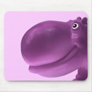 Tapis De Souris Pourpre heureux d'hippopotame