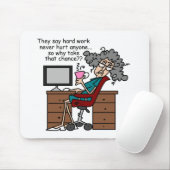 Tapis De Souris Pourquoi humour de dur labeur d'occasion (Avec souris)