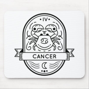 TAPIS DE SOURIS POURSUITE DU CANCER DU SYMBOLE ZODIAC