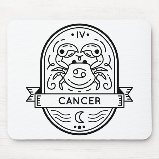 TAPIS DE SOURIS POURSUITE DU CANCER DU SYMBOLE ZODIAC (Devant)