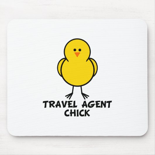 Tapis De Souris Poussin d'agent de voyage (Devant)
