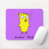 Tapis De Souris Poussin Mousepad de Smokin' (Avec souris)