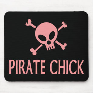 Tapis De Souris Poussin rose de pirate