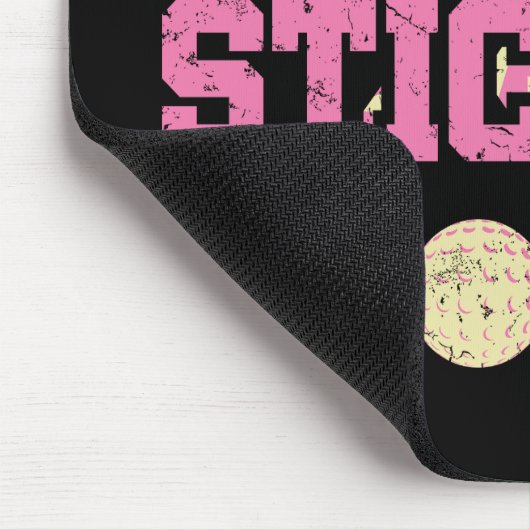 Tapis De Souris Poussins avec bâtons Field Hockey Femmes (Coin)