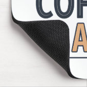 Tapis De Souris Powered by Coffee & AI Retro Tech Vector (Coin)