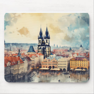 Tapis De Souris Prague nuit en République Tchèque