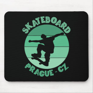 Tapis De Souris Prague République tchèque skateboarder Urne Skateb