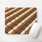 Tapis De Souris Pralines de chocolat noir, blanc et lait (Avec souris)
