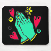 Tapis De Souris Praying Hands I BlkBkg I (Devant)