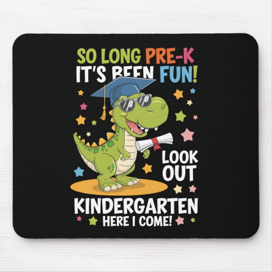 Tapis De Souris Pré K Graduate jardin d'enfants Dinosaur T Rex (Devant)