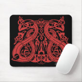 Tapis De Souris Pré rouge de Viking, mousepad (Avec souris)