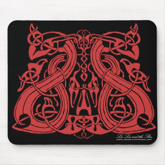 Tapis De Souris Pré rouge de Viking, mousepad (Devant)