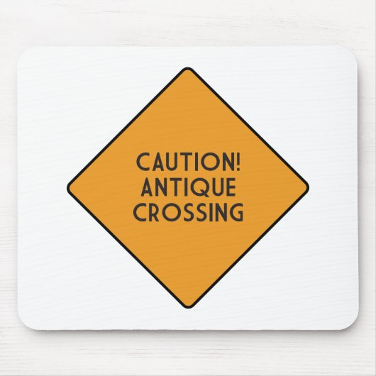 Tapis De Souris Précaution ! Croisement antique (Devant)