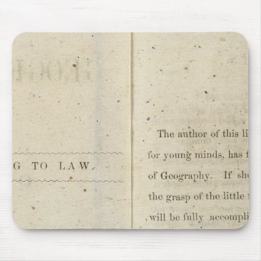 Tapis De Souris Préface Lecteur géographique pour enfants Dixie (Devant)