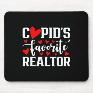 Tapis De Souris Préféré de Cupidon Realtor Cœur Mignon Saint Valen