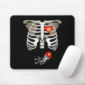 Tapis De Souris Pregnancy Skeleton Rib Funny Firefighter Bump Shir (Avec souris)