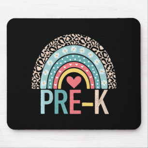 Tapis De Souris Prek Rainbow Retour À L'École Enseignant Garçons É