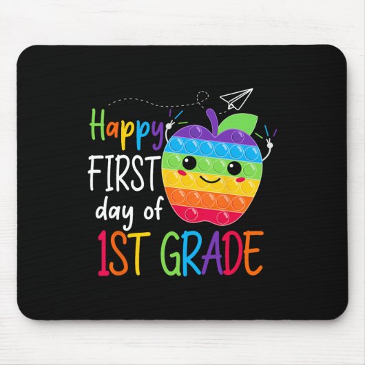 Tapis De Souris Premier jour de 1ère année Enseignante Filles Garç (Devant)