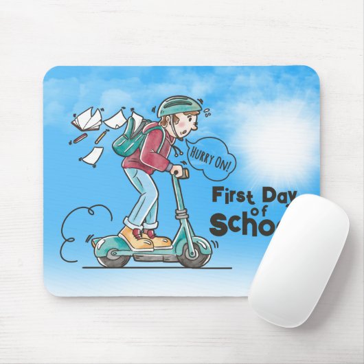 Tapis De Souris Premier jour de l'école | (Avec souris)