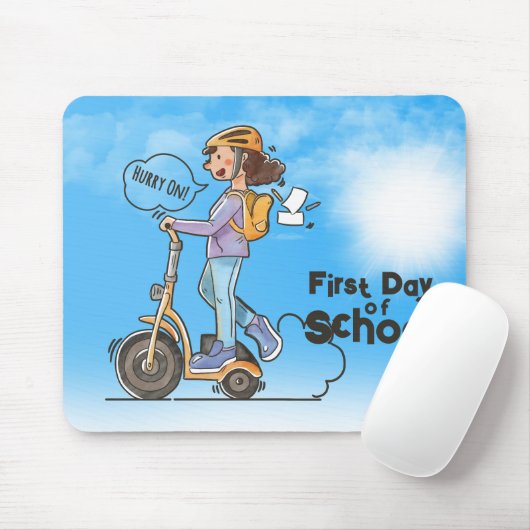 Tapis De Souris Premier jour de l'école | (Avec souris)