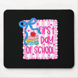 Tapis De Souris Premier Jour D'école Coquette Féminin Crayon Retou