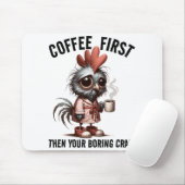 Tapis De Souris Premier mème de café (Avec souris)