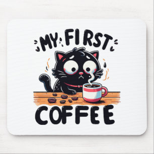 Tapis De Souris Première aventure de café noir