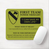 Tapis De Souris Première pensée de puissance d'équipe (Avec souris)