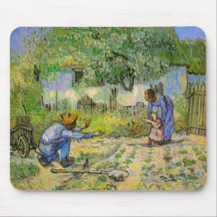 Tapis De Souris Premiers Pas (d'après Millet) de Vincent van Gogh