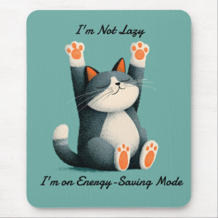 Tapis De Souris Preneur de sieste professionnel Chat drôle endormi