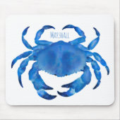 Tapis De Souris Prénom du crabe bleu (Devant)