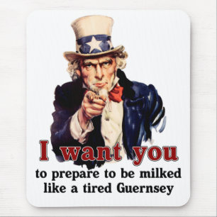 Tapis De Souris Préparez-vous à être traire comme une guernsey fat