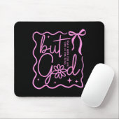 Tapis De Souris Preppy But God Coquette Bow Christian Religious Fa (Avec souris)