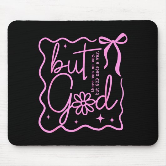 Tapis De Souris Preppy But God Coquette Bow Christian Religious Fa (Devant)