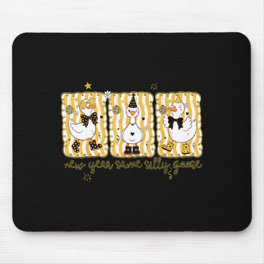 Tapis De Souris Preppy New Year Same Silly Goose Coquette Bow Happ (Devant)
