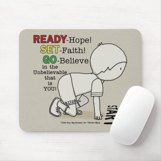 Tapis De Souris Prêt, Pars, Crois-Toi ! (Avec souris)